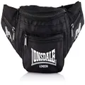 Lonsdale London Hip Bag Unisex Belt Pouch Black, Black/Grey, One Size, Hip Bag