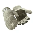 RefrigiWear 0304RL Premium Wool Convertible Mitt, Large, Gray