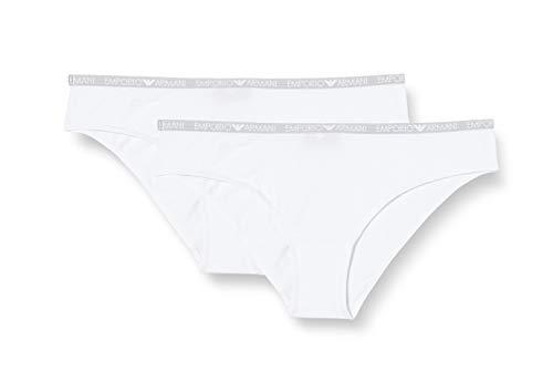 Emporio Armani Women's Iconic Cotton Underwear, Bianco, XL