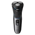 Philips Shaver Series 3000 Wet and Dry Cordless Electric Shaver with ComfortCut Blade System, 5-Direction Pivot and Flex Heads and Pop-up Trimmer, Shiny Black, S3122/51
