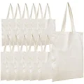 Simpli-Magic Canvas Tote Bags, 13" x 15" (33.02cmx38.10cm), Pack of 15, Natural