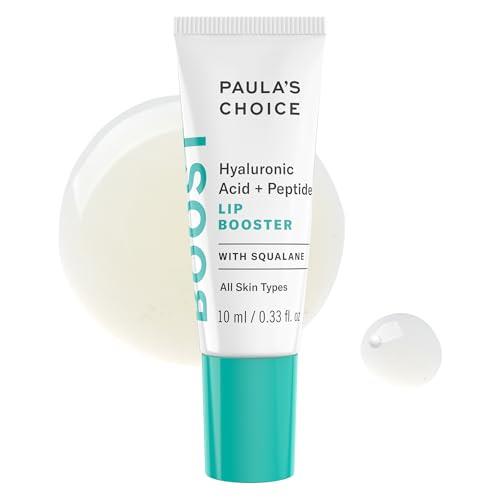Paula's Choice BOOST Hyaluronic Acid + Peptide Lip Booster, Hydrating Treatment for Lip Volume, Loss of Firmness & Fine Lines, with Squalane, Fragrance-Free, 10 ml