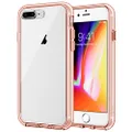 JETech Case for iPhone 8 Plus and iPhone 7 Plus 5.5-Inch, Non-Yellowing Shockproof Phone Bumper Cover, Anti-Scratch Clear Back (Rose Gold)
