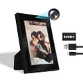 KAMRE 32GB Hidden Camera Photo Frame, 1080P Mini Spy Camera Picture Frame No WiFi Needed Nanny Cam with 32GB Card, Indoor Covert Security Video Camera for Home and Office