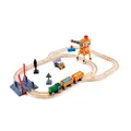 32pc Hape Crossing & Crane Build Set Pretend Play Kids/Toddler Activity Toy 3+