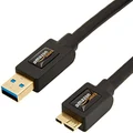 Amazon Basics USB 3.0 Cable - A-Male to Micro-B - 9 Feet (2.7 Meters), 5-Pack