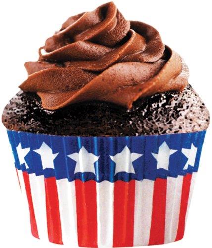 Cupcake Creations BKCUP-8834 Standard Cupcake Baking Cup, Stars and Stripes, 32-Pack