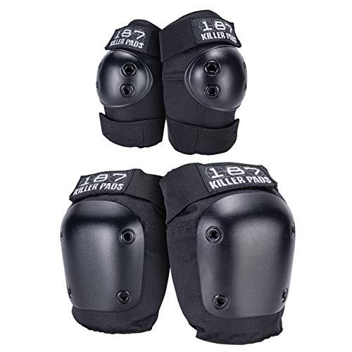 187 KILLER PADS Knee and Elbow Combo Pack, Small/Medium, Black