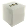 Gedy Rainbow Thermoplastic Resin Square Tissue Box Cover, White 5.7" x 5.7" x 5.9"