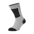SEALSKINZ Unisex Waterproof Cold Weather Mid Length Sock with Hydrostop - Grey/Black/Yellow, Medium