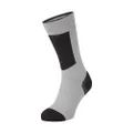 SEALSKINZ Unisex Waterproof Cold Weather Mid Length Sock with Hydrostop - Grey/Black/Yellow, Medium