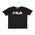 Fila Unisex Classic T Shirt, Black, 8 UK