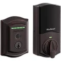 Kwikset Halo Fingerprint Wi-Fi Smart Door Lock, Keyless Touch Entry Electronic Traditional Deadbolt, No Hub Required App Remote Control, with SmartKey Re-Key Security, Venetian Bronze