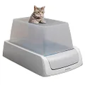 PetSafe ScoopFree Complete Plus Self-Cleaning Cat Litter Box with Top-Entry Hood - Never Scoop Litter Again - Hands-Free with Included Disposable Crystal Tray - Less Tracking, Better Odor Control