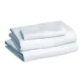 Amazon Basics Lightweight Super Soft Easy Care Microfiber Bed Sheet Set with 36-cm Deep Pockets - Twin XL, Light Blue