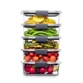 Rubbermaid Brilliance Food Storage Containers, BPA Free, Airtight Lids, Ideal for Lunch, Meal Prep & Leftovers, Set of 5 (3.2 Cup)