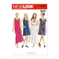 New Look 6352 Size A Misses' Dresses Sewing Pattern, Multi-Colour