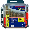 BOSCH CO21 21-Piece Assorted Set with Included Case Cobalt Metal Drill Bit with Three-Flat Shank for Drilling Applications in Stainless Steel, Cast Iron, Titanium, Light-Gauge Metal, Aluminum