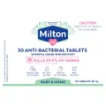 Milton Anti-Bacterial Tablets | Sterilise Baby Products in 15 mins | Ideal for travel | 30pk