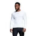 Canterbury Mens Thermoreg Long Sleeve Moisture-Wicking Stretch Base Layer White