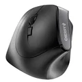 CHERRY MW 4500 Left Wireless Mouse, Ergonomic Left-Handed Mouse in 45° Design, 6 Buttons and Scroll Wheel, Precise Sensor with 3-Level Adjustable Resolution, Black