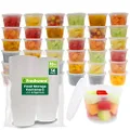Freshware YH-S16X36 36-Pack 16 oz Plastic Food Storage Containers with Airtight Lids - Restaurant Deli Cups, Foodsavers, Baby, Bento Lunch Box, 21 Day Fix, Portion Control, and Meal Prep Containers White