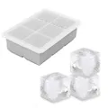 Tovolo King Cube Ice, Single Tray with Lid, Oyster Gray
