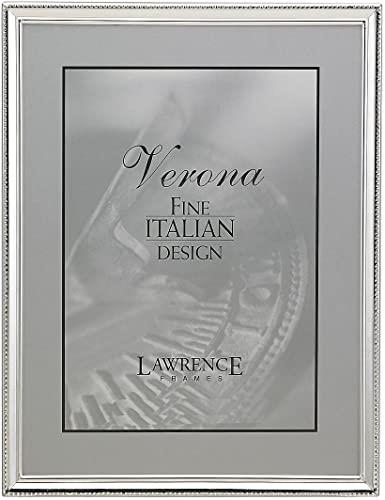 Lawrence Frames Polished Silver Plate 5x7 Picture Frame - Bead Border Design