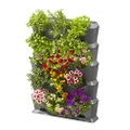 Gardena NatureUp! Tall Vertical Kit with Micro-Irrigation : Vertical Planters for Adding Greenery to Balcony/terraces/patios, Fits 15 Plants (13151-20), Grey, 66.5 x 25.5 x 37.4 cm