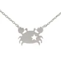 Short Story Crab Necklace, Silver