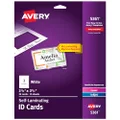 Avery Self Laminating Cards, Printable, 2-1/4" x 3-1/2", 30 ID Badge Holders (5361)