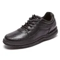 Rockport Men's World Tour Classic Walking Shoe, Black Tumbled Leather, US 10