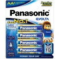 Panasonic Evolta AA Premium Alkaline Batteries, 4-Pack (LR6EG/4B)