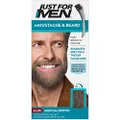 Just For Men Moustache & Beard, Beard Dye For Grey Hair With Brush Included, Eliminates Grey For A Thicker & Fuller Look - Colour: Medium Brown, M-35