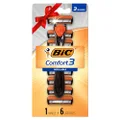 BIC Hybrid 3 Advance Men's Razors Kit - Pack of 1 Handle and 6 Cartridges