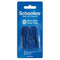 Schoolies Hair Accessories Non Slip Snap Clips 12 Pieces, Kool Blue