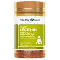 Healthy Care 1200mg Super Lecithin Softgel - 100 Capsules | Digestion & Detox, supports liver health