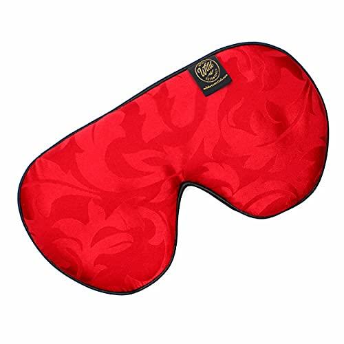 Dream Essentials Pure Mulberry Silk Sleep Mask for Side Sleepers, Ruby Red