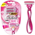 BIC Simply Soleil Click Women's Razors Kit - Pack of 1 Handle and 6 Cartridges, Pink, 1 Count (Pack of 1), 13109