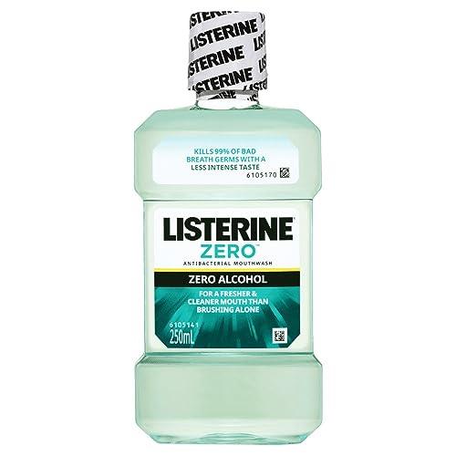 Listerine Zero Alcohol Antibacterial Mouthwash Less Intense Taste 250mL