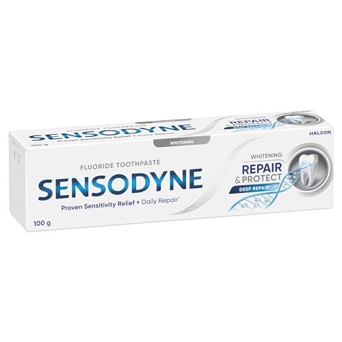 Sensodyne Toothpaste, Repair and Protect, Sensitive Teeth and Cavity Prevention, Whitening, 100g