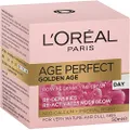 L'Oreal Paris Day Cream, Radiant Rosy Skin, for Mature to Dull Skin, Enriched with Calcium B5 and Imperial Peony, Age Perfect Golden Age, 50ml