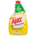 Ajax Spray n' Wipe Multi-Purpose Cleaner Refill, Value Pack 750mL, Lemon Citrus, Antibacterial Disinfectant, Household Grade