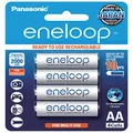 Panasonic Eneloop AA Pre-Charged Rechargeable Batteries, 4-Pack (BK-3MCCE/4BA)