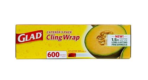 Glad Wrap, 600 Metre Clear Cling Wrap, BPA-Free, Microwave Ready, 600m x 33cm, 1 Count