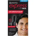 Restoria Express Brush-In Hair Colour, Grey Hair Coloring For Men, Restores You Natural Look - Real Black