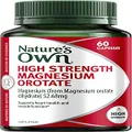Nature's Own High Strength Magnesium Orotate 800mg Capsules 60-Supports Muscle Function-Helps Relieve Cramps & Mild Muscle Spasms when dietary intake is inadequate - Supports Bone Growth