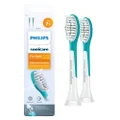 Philips Sonicare Electric Toothbrush Heads - Standard Sonic for Kids (2-pack), Ages 7+, Aqua, HX6042/63