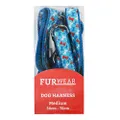 Dog Harness Medium - Bones Blue