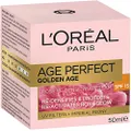 L'Oreal Paris Day Cream, with SPF15, Radiant Rosy Skin, for Mature to Dull Skin, Enriched with Calcium B5 and Imperial Peony, Age Perfect Golden Age, 50ml